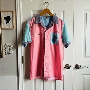 Uchuu Summer angel pastel pink bowling shirt